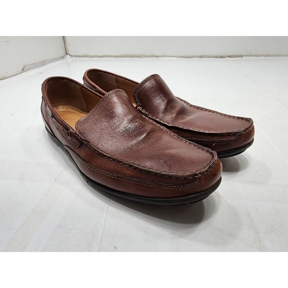 BASS HANK LOAFERS MENS SIZE 12D BROWN DRESS SHOES LEATHER UPPER AND LINING